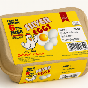 Silver Eggs - Pack of 6