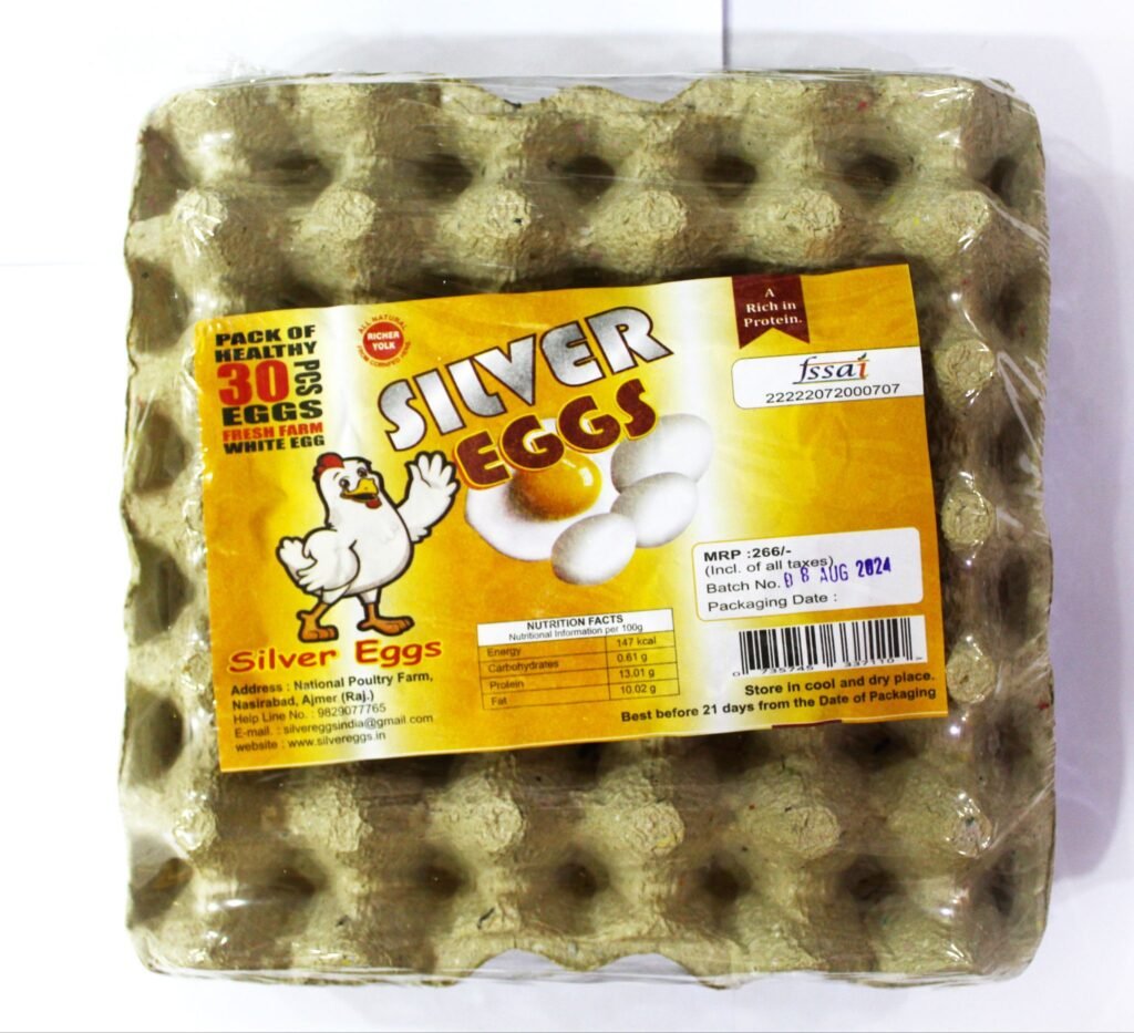 Silver Eggs - Tray of 30 eggs